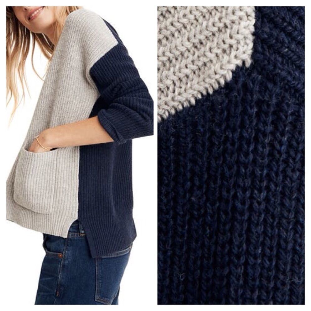 Madewell Boxy Harper Rib Knit Pullover Size Small - Picture 2 of 12